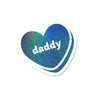 Daddy Heart Fine Holographic Glitter Sticker