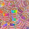 Frappa F*ck Me Popular Coffee Parody Holographic Sticker