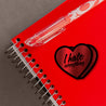 I Hate Everything Heart Red Metallic Sticker