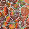 Damn Boy He Thicc Peach Holographic Sticker
