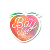 Damn Boy He Thicc Peach Holographic Sticker